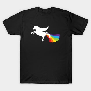 Unicorn Pooping Rainbows Funny LGBT Pride T-Shirt